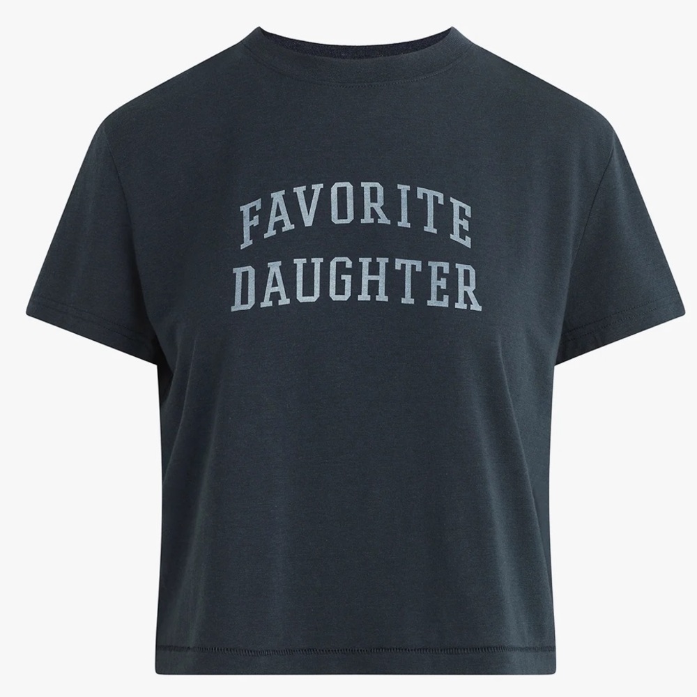 NWT Favorite Daughter THE CROPPED COLLEGIATE TEE - Size XL